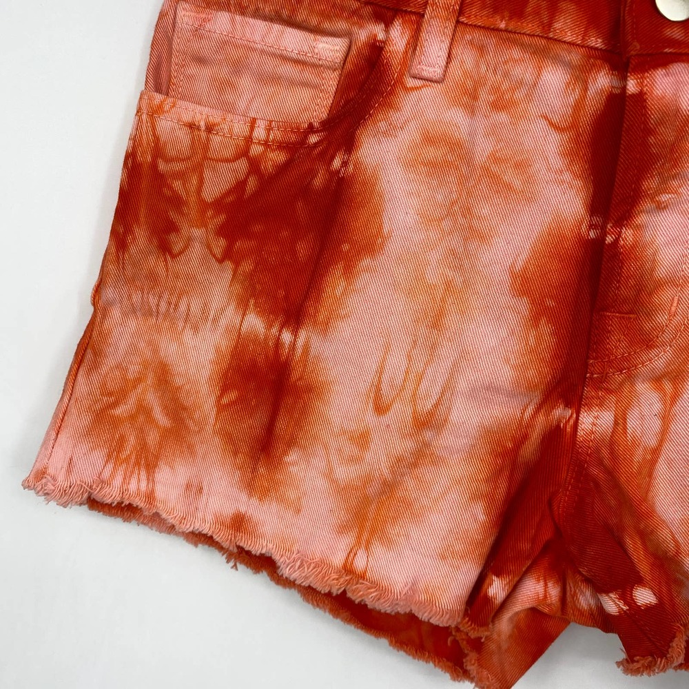 J Brand Cherry Tomato Tie Dye Denim Shorts - Picture 7 of 10